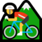 Man Mountain Biking emoji on Microsoft